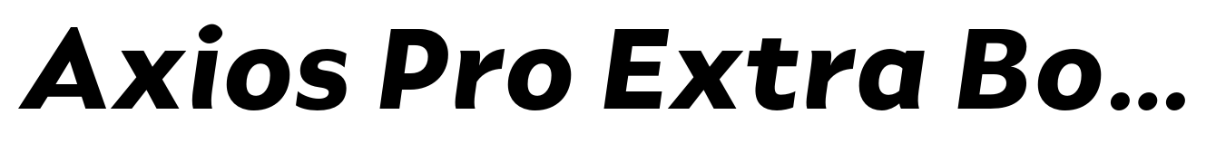 Axios Pro Extra Bold Italic